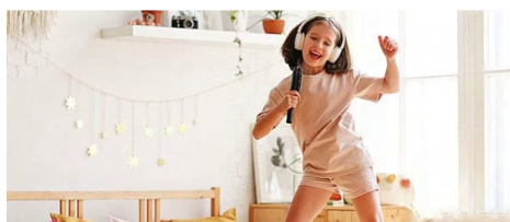 Kids Karaoke Microphone – Hot Pink, Blue & Black