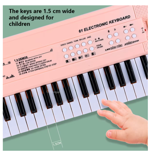 37 Keys Kids Electronic Piano Keyboard with Microphone